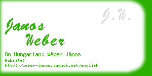 janos weber business card