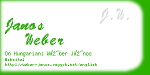 janos weber business card